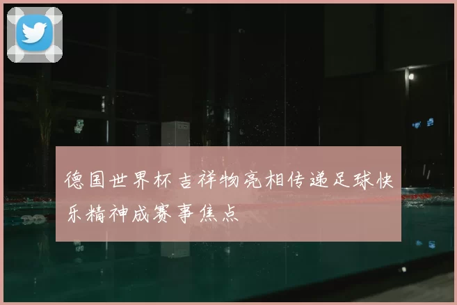 德国世界杯吉祥物亮相传递足球快乐精神成赛事焦点